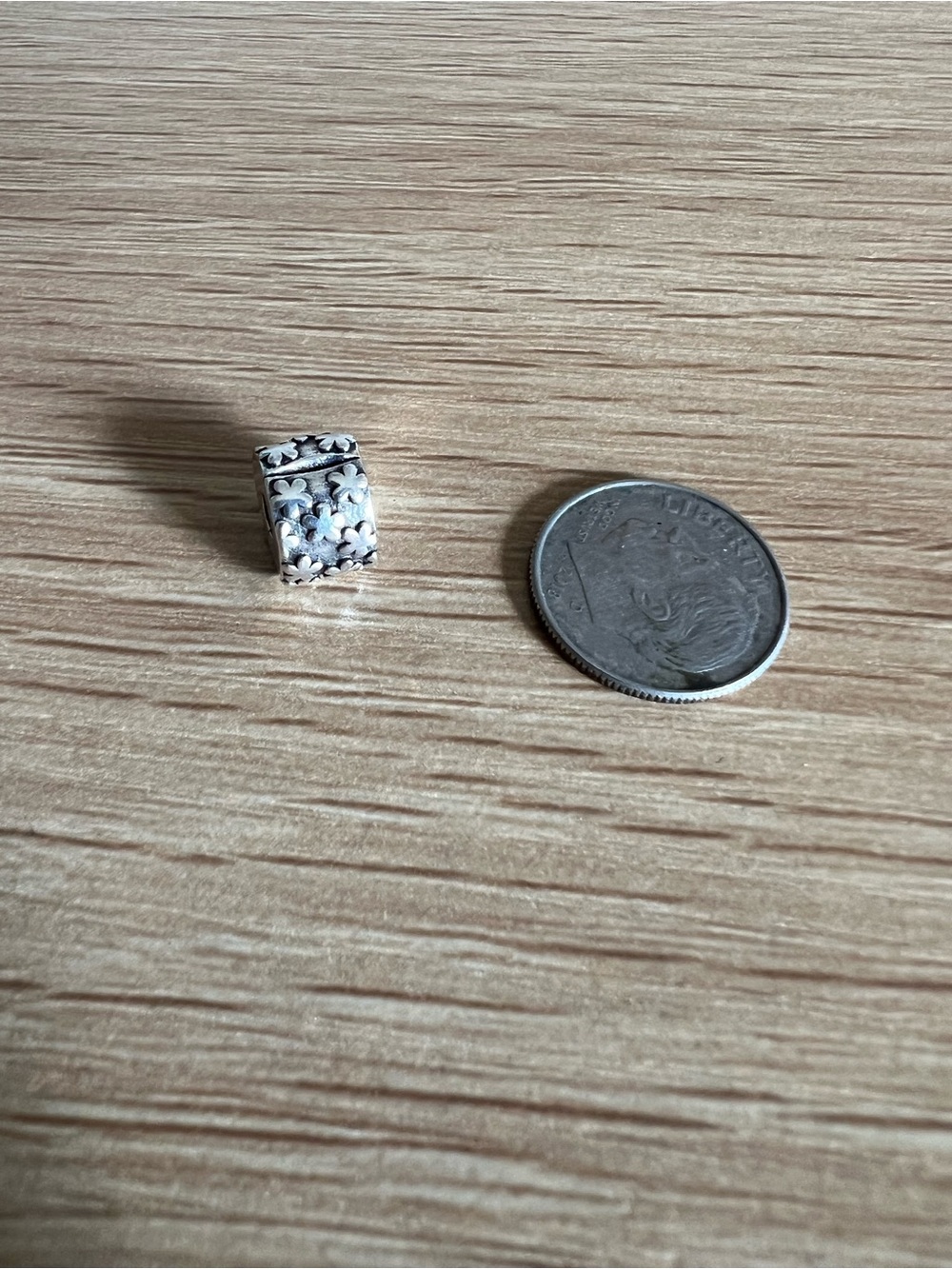 Silver Floral Charm